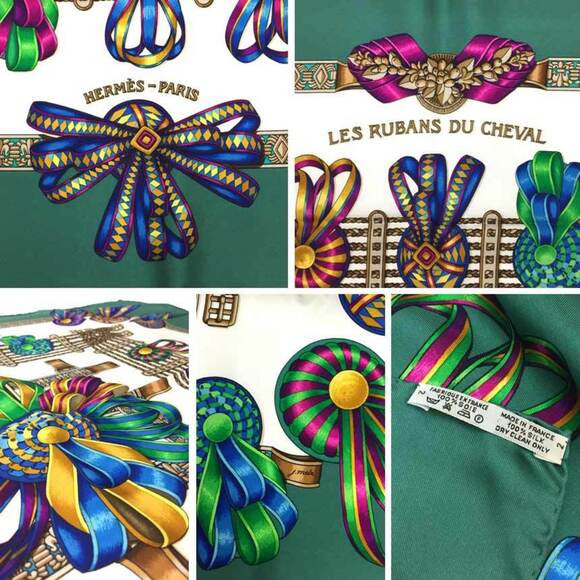 HERMES White Silk Scarf - Picture 3 of 3